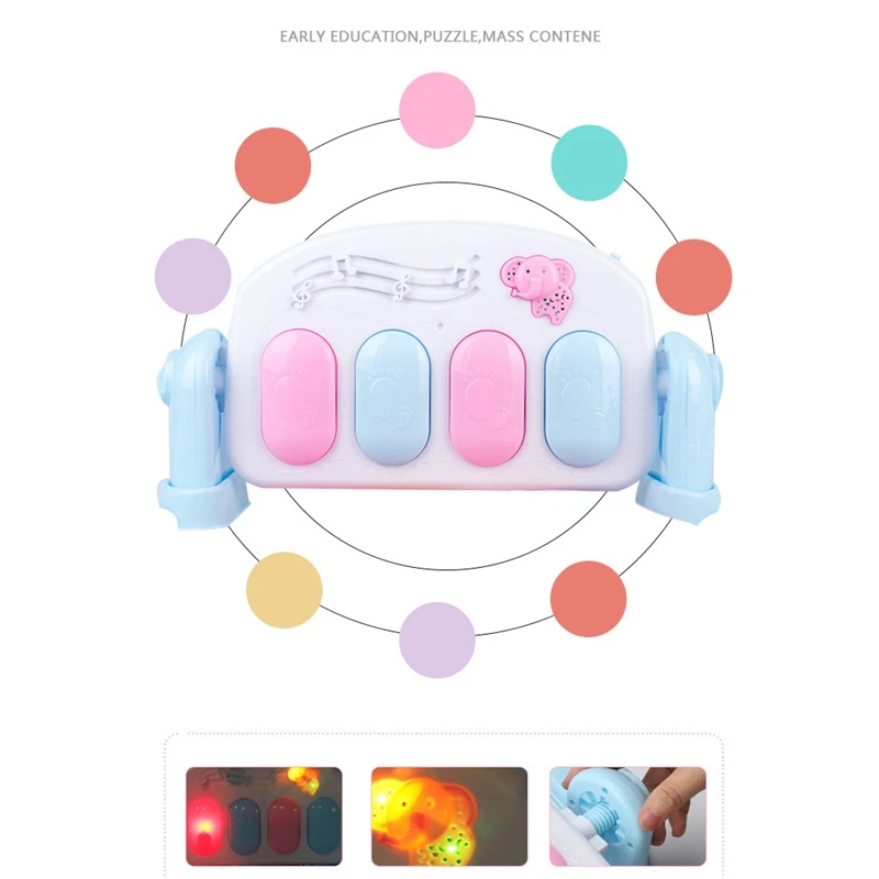 

Baby Play Mat Baby Gym Toys Gaming Carpet 0-12 Months Soft Lighting Rattles Music Mat Infant Crawling Activity Mat Toys