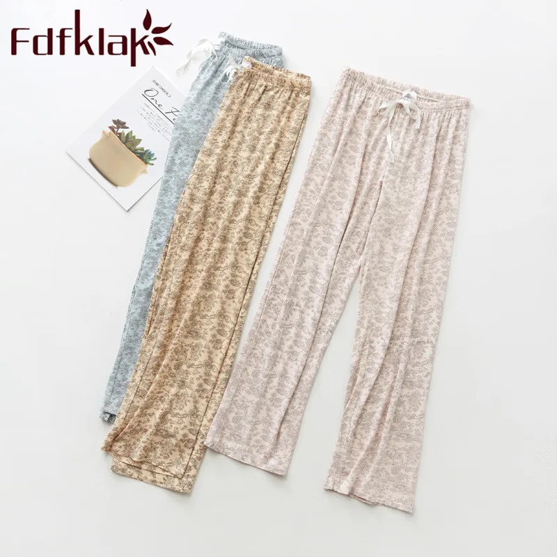 Женские домашние штаны из модала Fdfklak пижамные для сна домашняя одежда отдыха