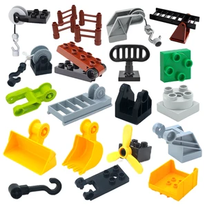 Крупные строительные блоки, аксессуары, совместимые с фотографиями, бытовые ранцы, сборные игрушки, колонка, ворота, стена, окно, подарок