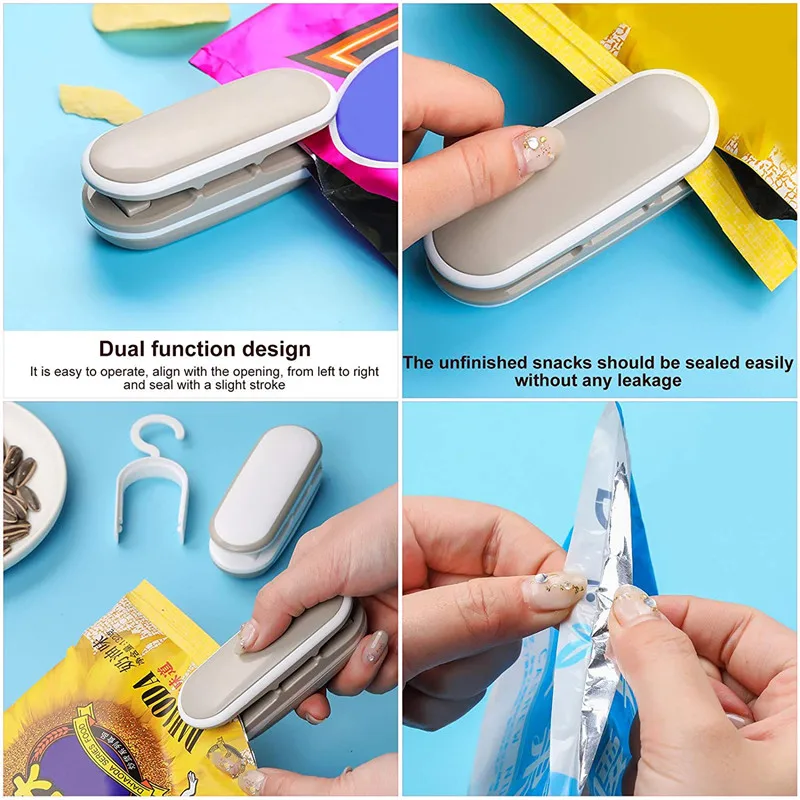 Кухонный мини упаковщик вакуумный пищевых продуктов 2 в 1 портативный