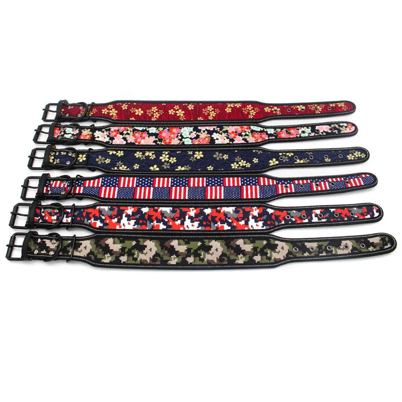 Nylon Dog Collar Reflective Adjustable Pet Collars for Medium Large Dogs S M L Size