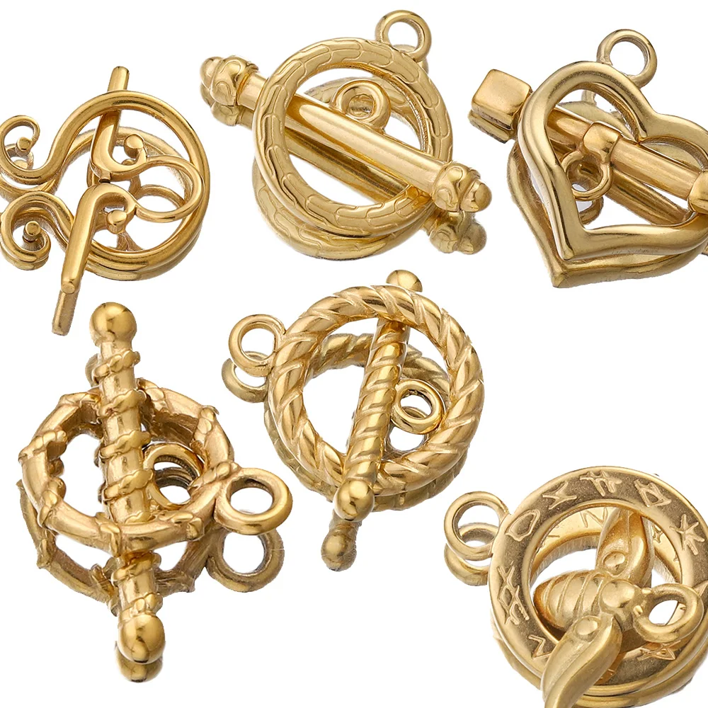 4 набора золотистая застежка-тумблер из нержавеющей стали соединители для