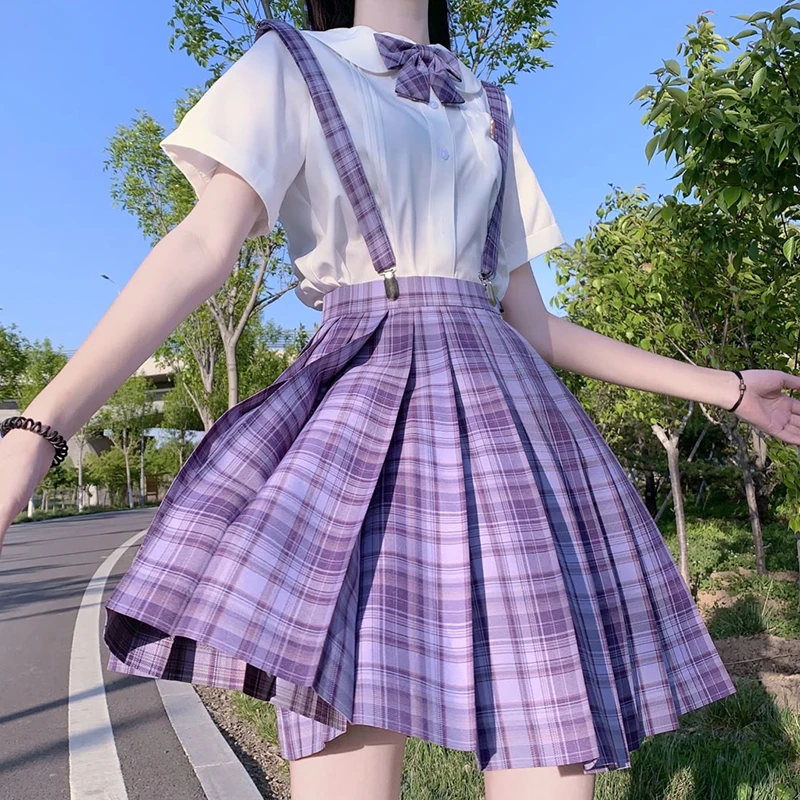 [Виноградная Сода] летние плиссированные юбки с высокой талией для девочек