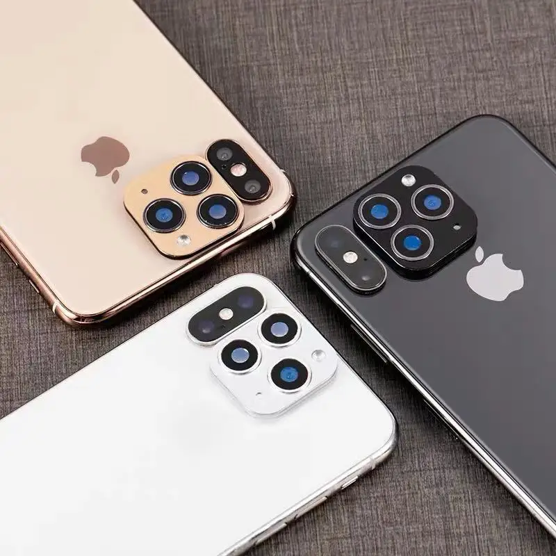 Роскошный Металлический объектив камеры для замены секунд для iPhone 11 Pro Max Защитная кольцевая крышка для iPhone X XR XS MAX Защитная камера