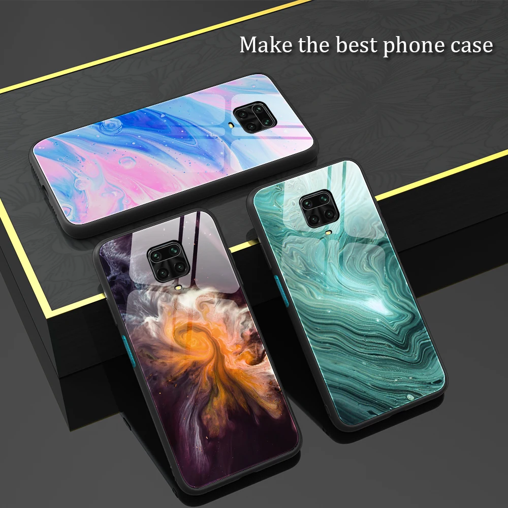 Мраморный стеклянный чехол для телефона Xiaomi Redmi Note 9s 6 67 'Ə Pro градиентный