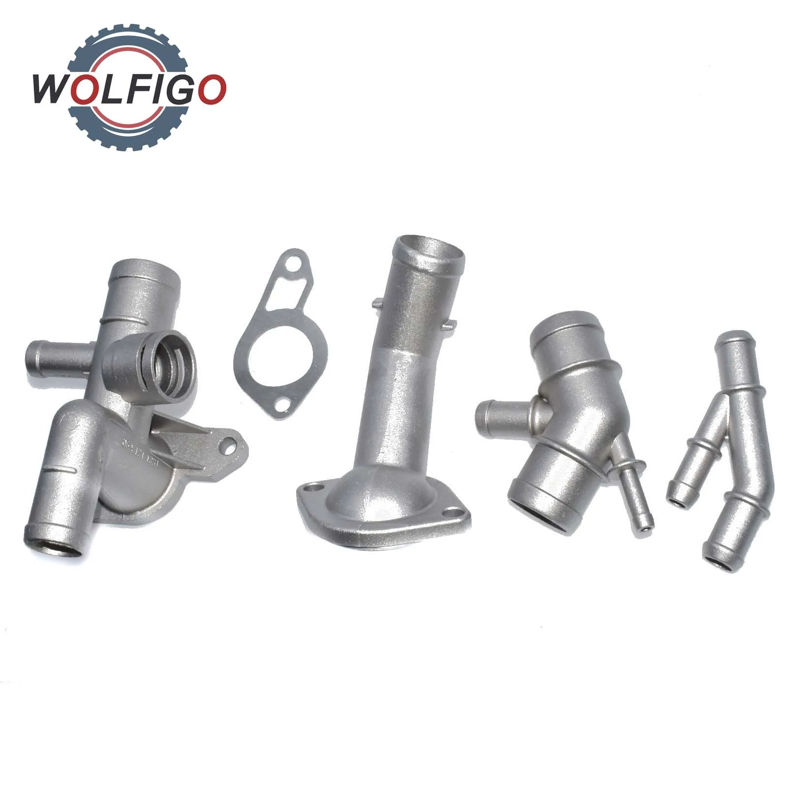 Алюминиевый соединитель шланга охлаждающей жидкости двигателя WOLFIGO для VW Golf MK4