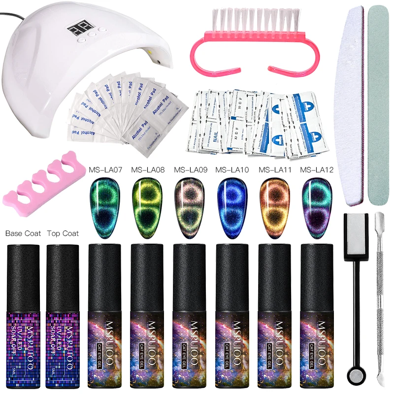 Гель лак MSRUIOO 9D для дизайна ногтей кошачий глаз осветительный прибор