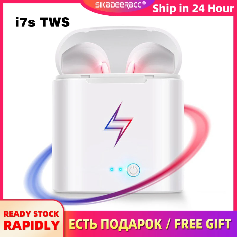I7s Tws Bluetooth наушники с зарядным устройством для смартфонов мини беспроводные