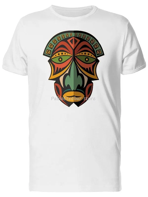 

Tribal Tiki Mask, Hawaiian Men'S Tee -Image By More Size And Colors Tee Shirt male brand tshirt summer plus size tee-shirt