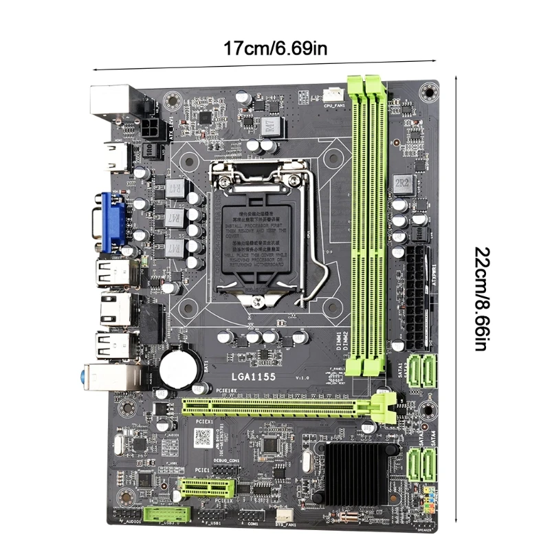 

MOLA H61 Motherboard Set Home Office LGA1155 Support Dual DDR3 V1/V2