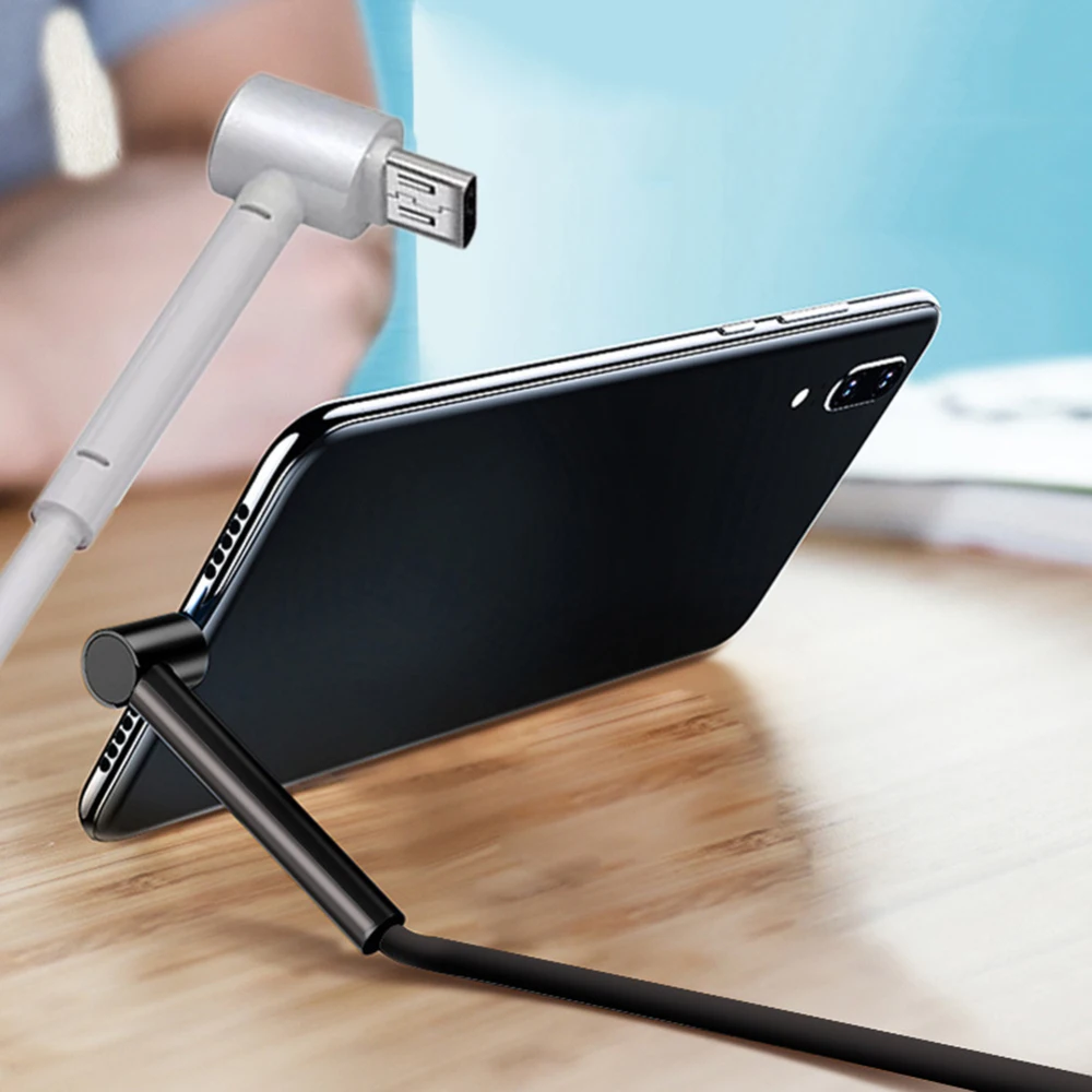 Короткий Micro USB кабель для быстрой зарядки 90 градусов 3 0 L|Кабели передачи данных| |