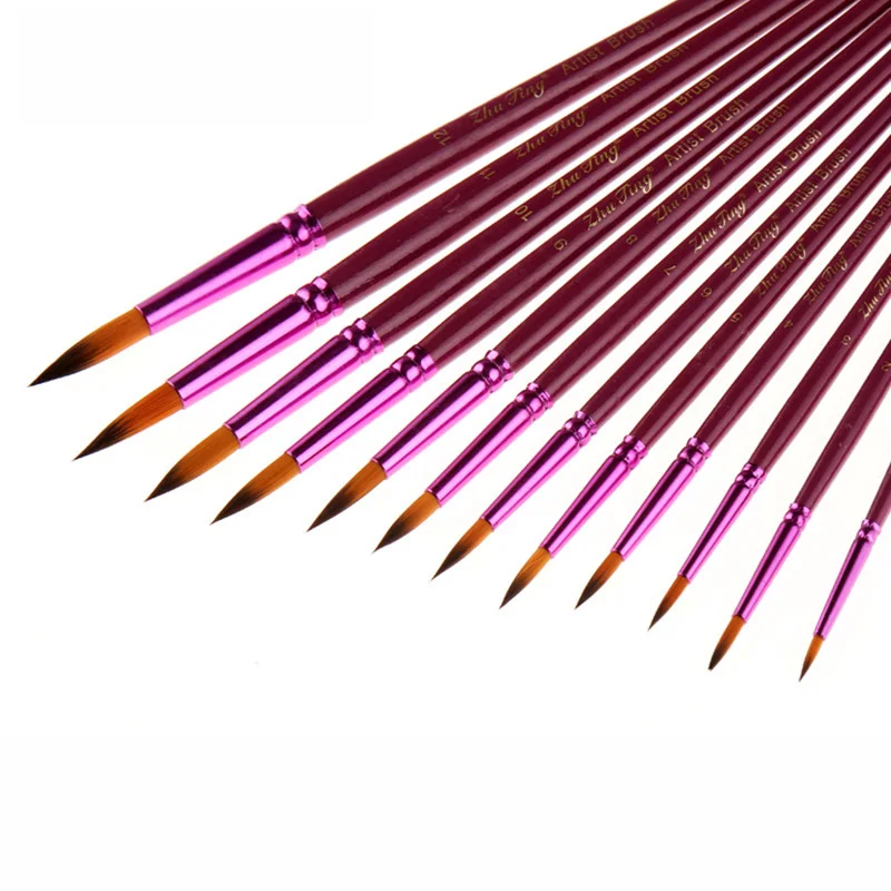 12 шт. акварельные искусственные фиолетовые нейлоновые волосы | Канцтовары для