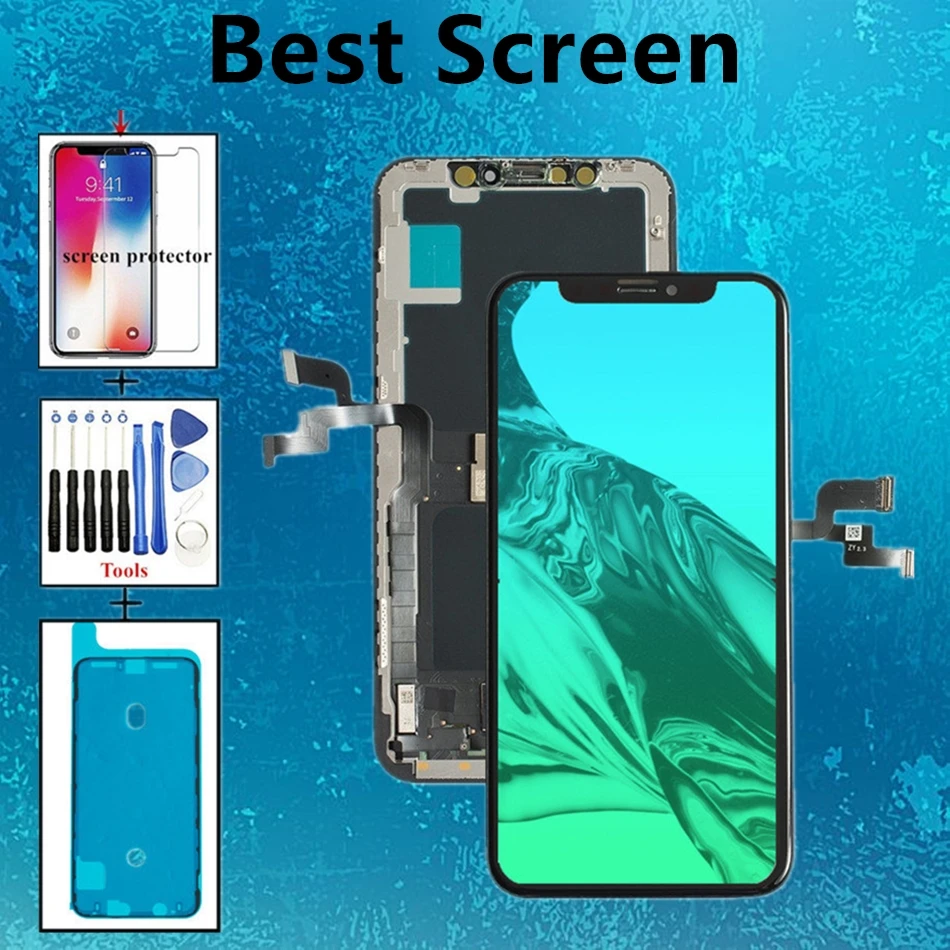 Запасные части Дисплей для iPhone XS X Max LCD дигитайзер сенсорный объектив экран в