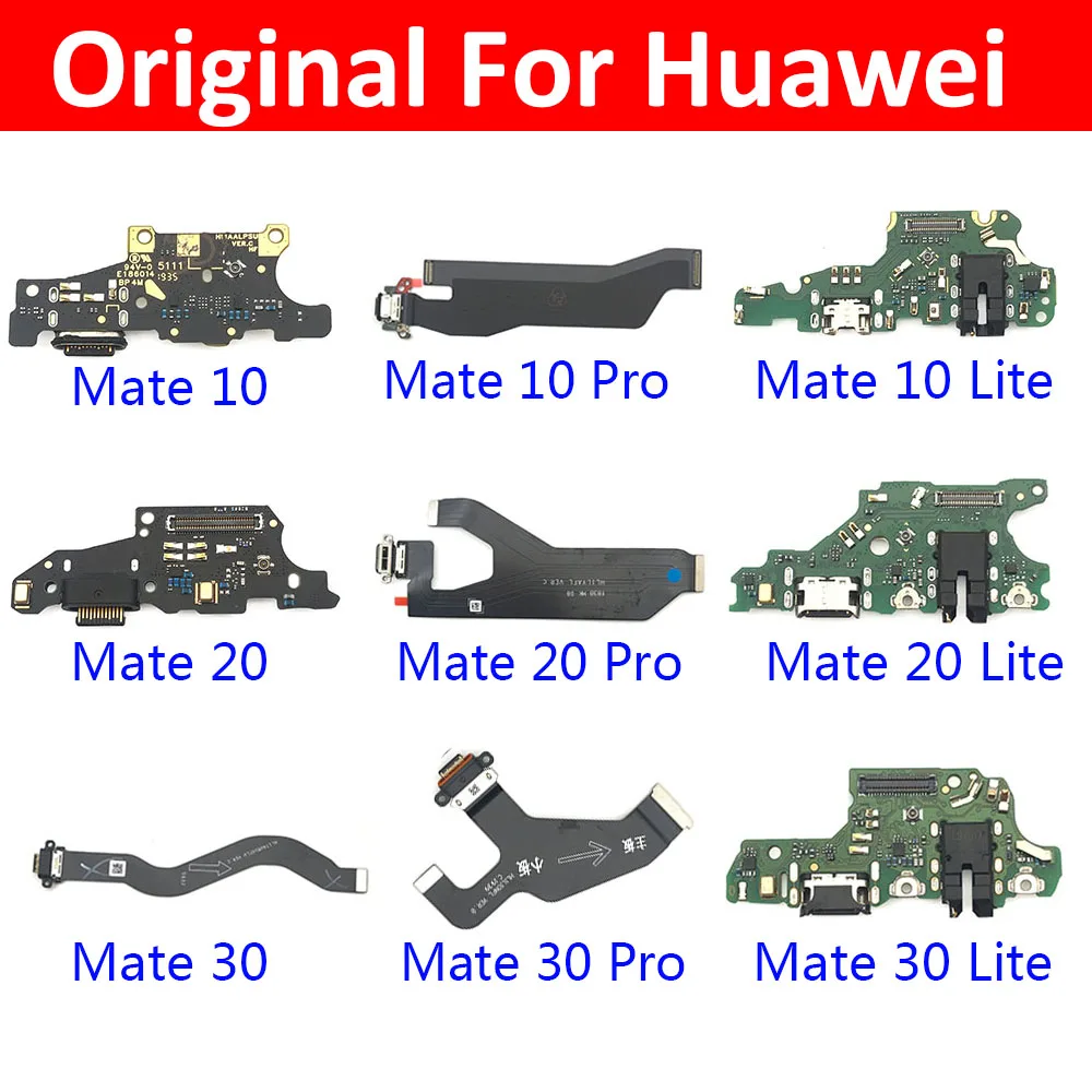 100% Оригинальный док-разъем зарядный порт гибкий кабель для Huawei Mate 9 10 20 30 Pro Lite 20X