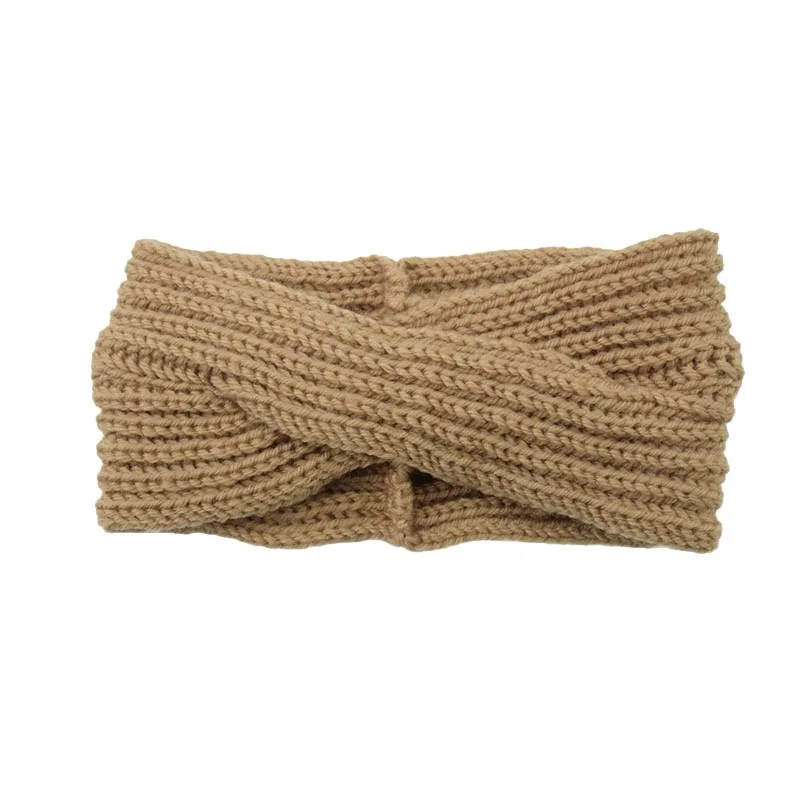 

Fashion Women Hand Knitting Wool Head Hairband Sweet Girls Hairband Crochet Bow Wide Stretch Solid Headwrap Hair Accessories