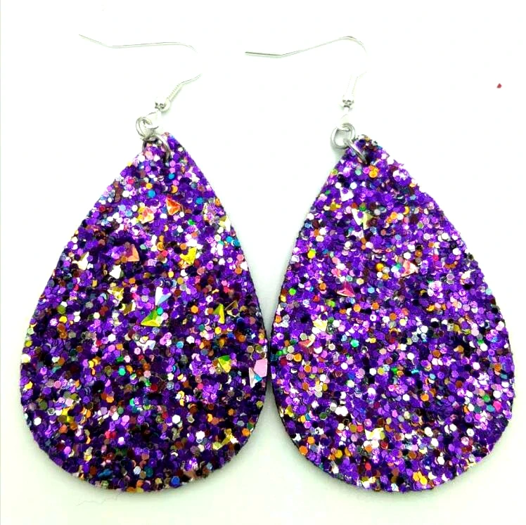 Оптовая продажа модные кожаные серьги в форме капли для женщин дизайнерские