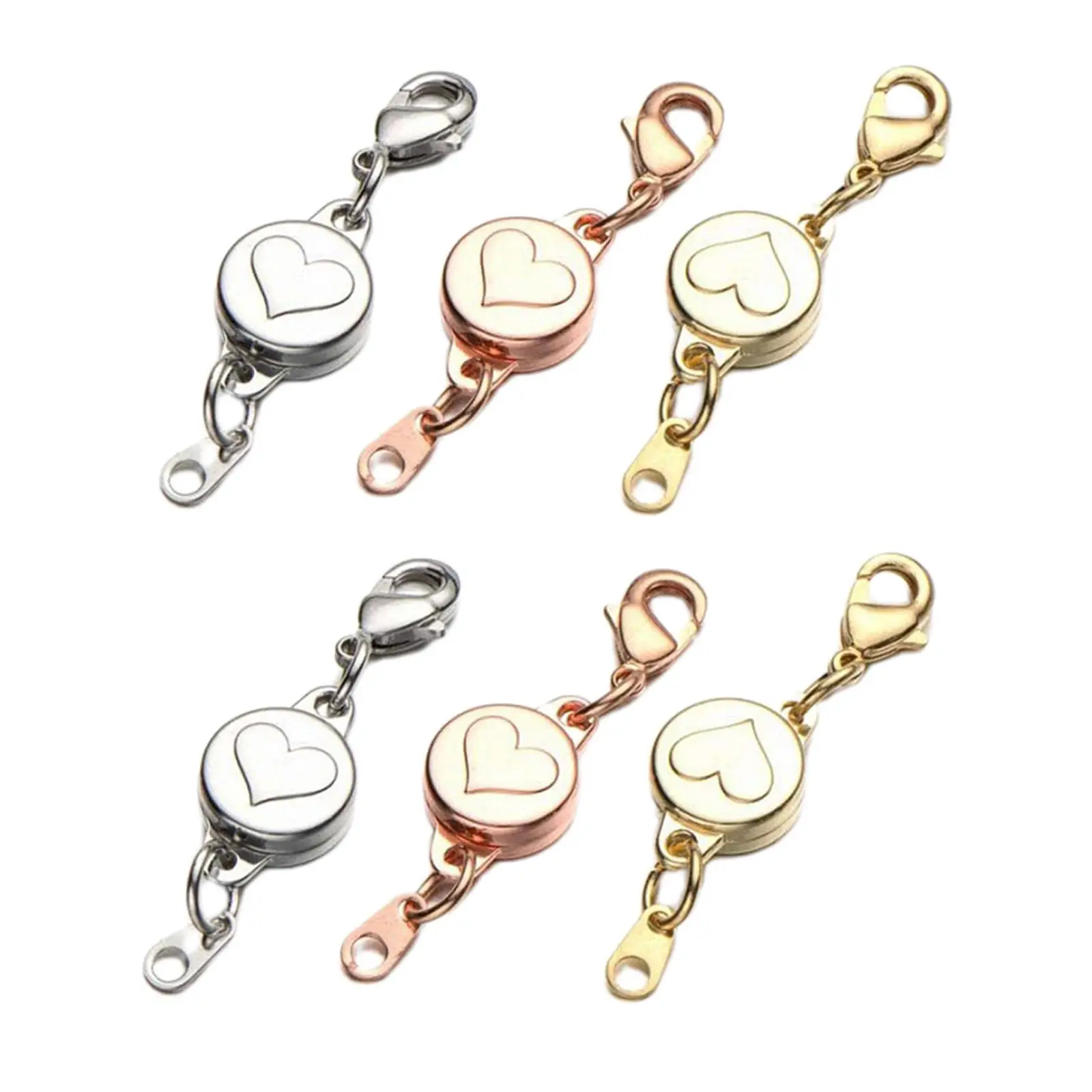 

6 шт., магнитная застежка для ювелирных изделий, 3 цвета