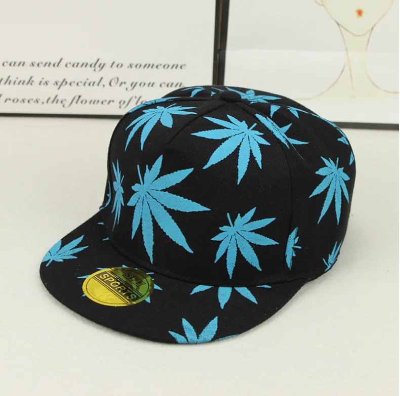 Новая мода вышивка лист белая кепка сорняки Snapback Головные уборы для мужчин и женщин хлопок хип-хоп облегающая Бейсболка подарок на день рождения