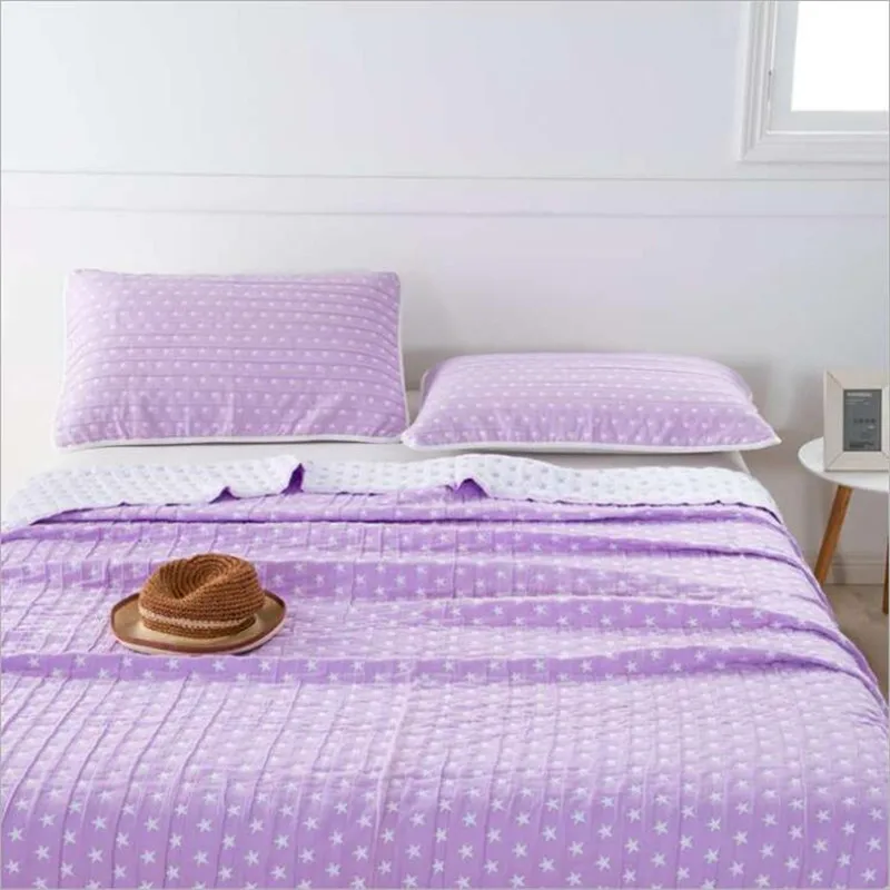 Трехъярусное летнее крутое одеяло Сетчатое полотенце со звездами