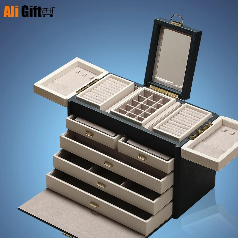 Многослойный домашний Простой Большой бокс для ювелирных изделий большая