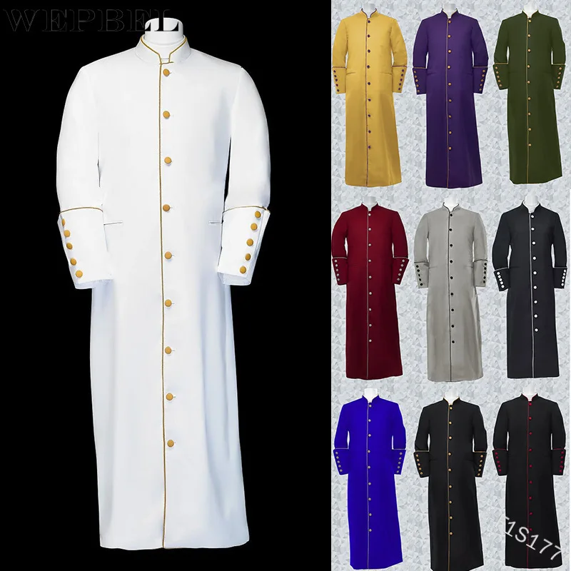 

Плащ WEPBEL, церковный, священник, касковый, священный, мужской, Богослужебный, с воротником-стойкой, однобортный, священный, хор