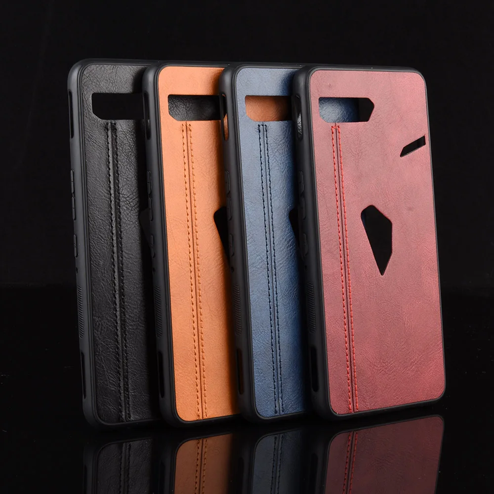 Ковбойский текстурный чехол для Asus ROG Phone 2 II кожаный с рисунком ZS660KL защитная