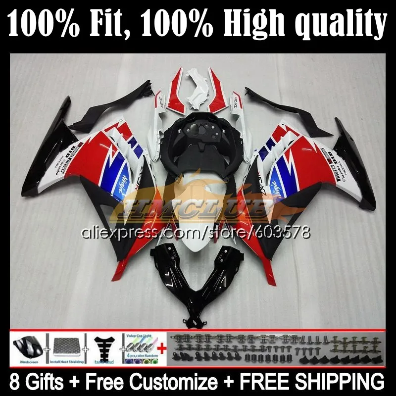 

Инъекция для KAWASAKI NINJA ZX 300R EX300 ZX-3R 68CL.14 ZX3R 13 14 15 16 ZX300R 2013 2014 2015 2016 2017 Обтекатели красный синий