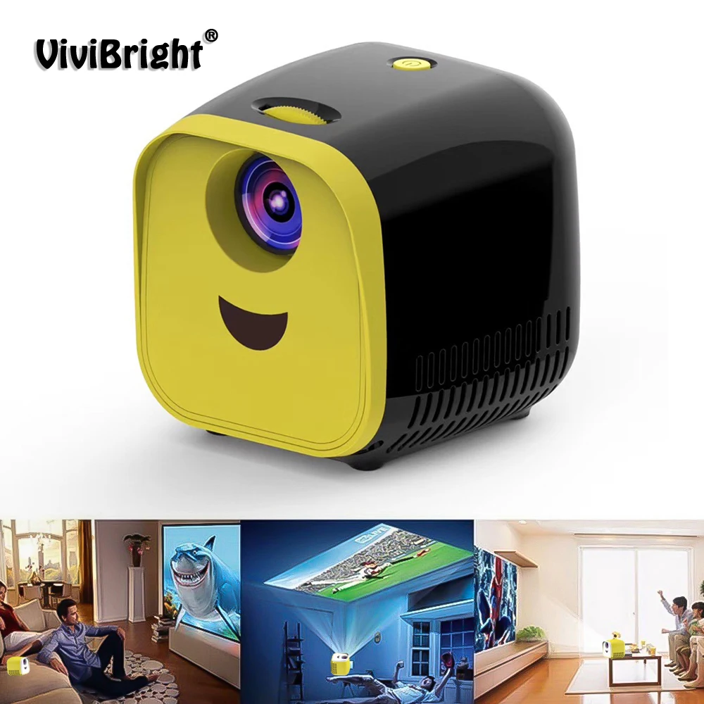 ViviBright Full HD 1080P детский мини-проектор L1 милый для раннего образования мультяшная