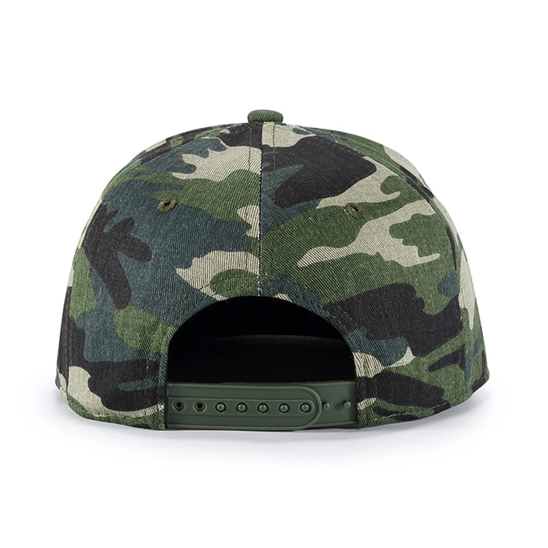 Мужская кепка бейсболка в стиле хип хоп осенняя зеленая камуфляжная плоская