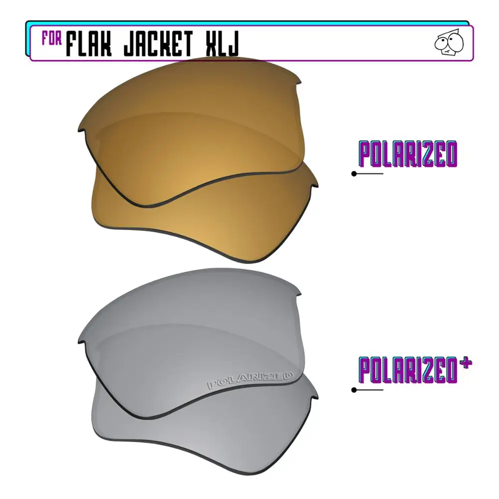 

Поляризованные Сменные линзы EZReplace для Oakley Flak Jacket XLJ Glasses-Sir P Plus-GunmetalP