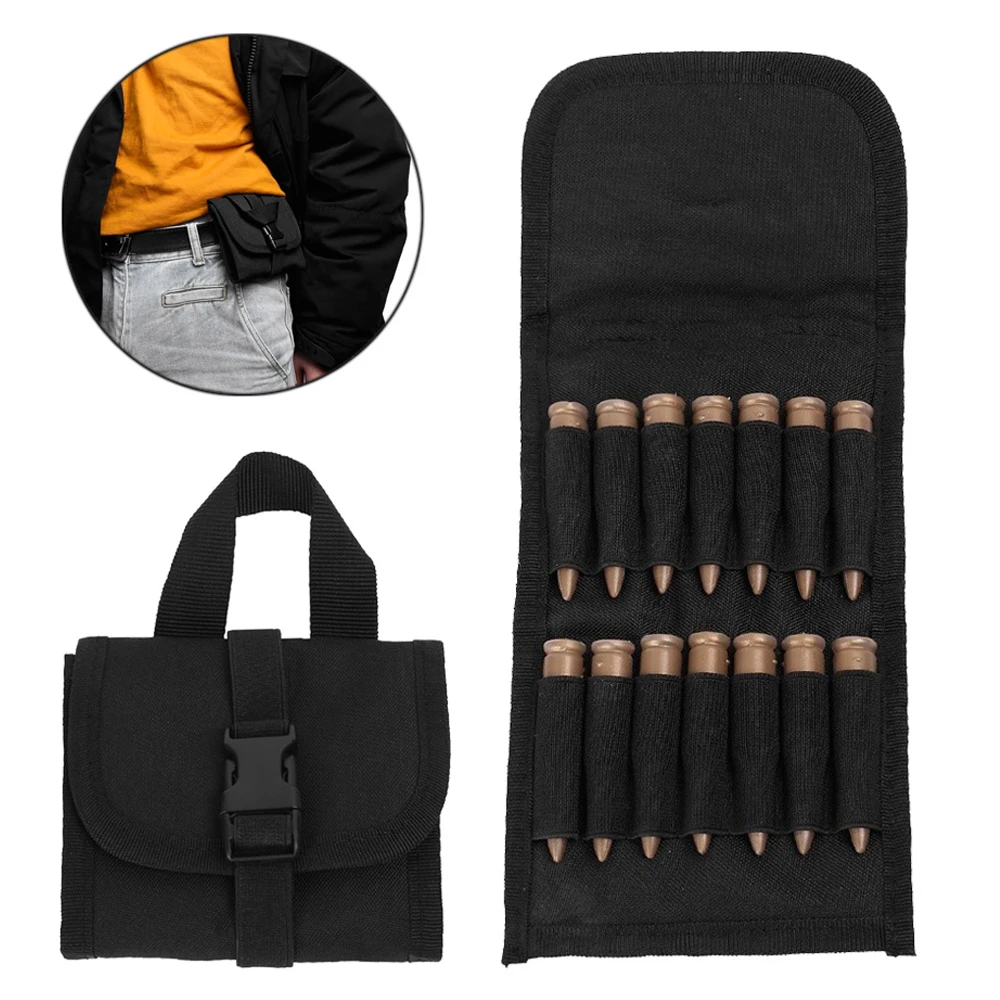 

Tactical 14 Rounds Foldable Ammo Pouch Shotgun Bullets Shell Holder Tactical Molle Rifle Cartridge Carrier Case Belt Bag