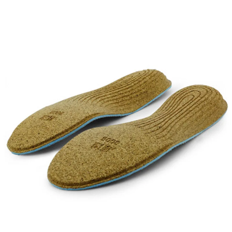 Cork Orthotic Arch Support Insoles Unisex Flat Foot Non-slip Shoes Sole Pads Deodorant Breathable Running Inserts Cushion Men