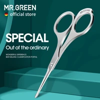 mr green nose hair scissor makeup scissors surgical grade stainless steel face fine hair removal tools with rounded tips