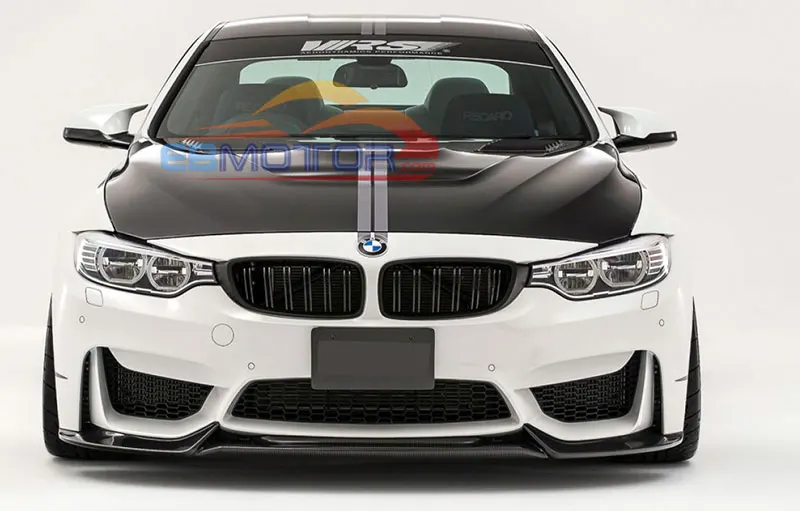 Настоящее углеродное волокно V стиль передний губ сплиттер спойлер для BMW F80 M3 F82 F83