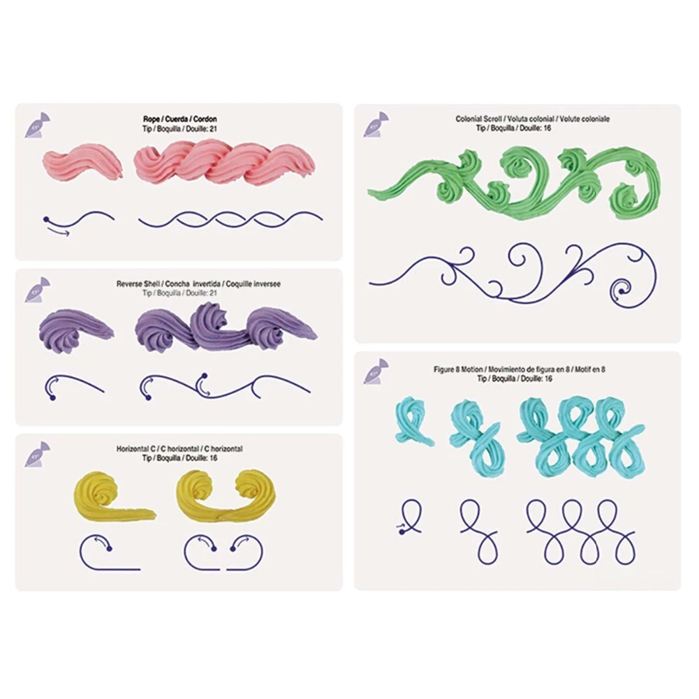 

23Pcs/Set Cake Lcing Piping DIY Practice Drawing Board Template Baking Practice Paper Beginners Accessory Cream Cake Decoration