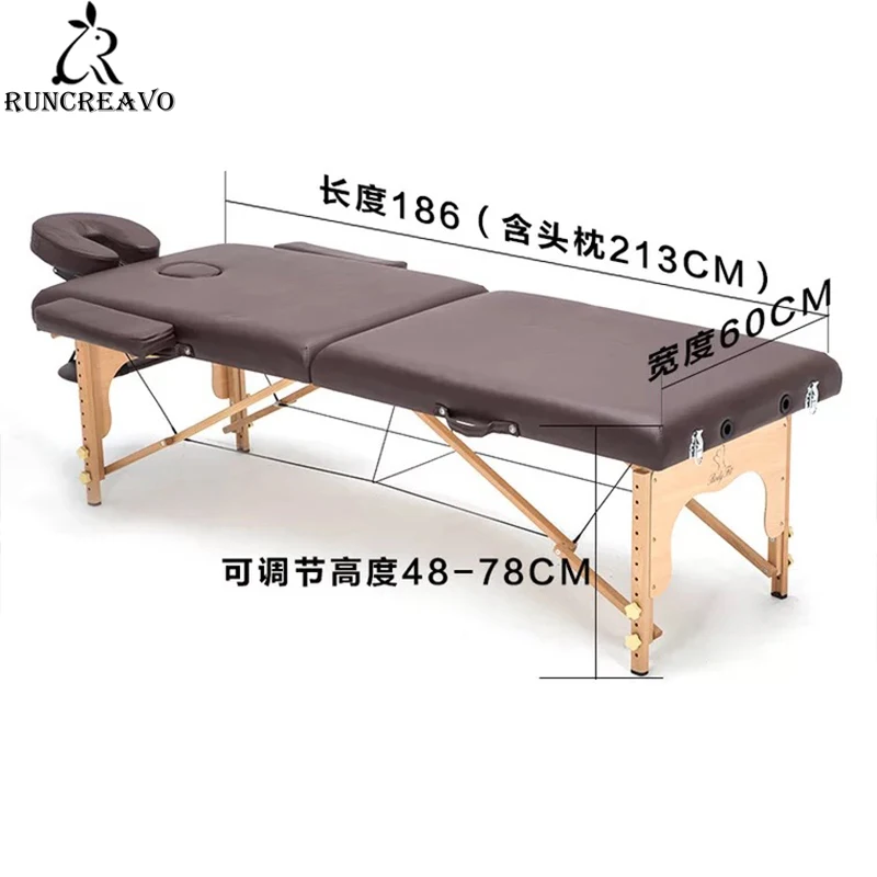 

Original Folding Spa Massage Tables Salon Furniture Wooden Massage Bed Portable Acupuncture Beauty Physiotherapy Tattoo Table