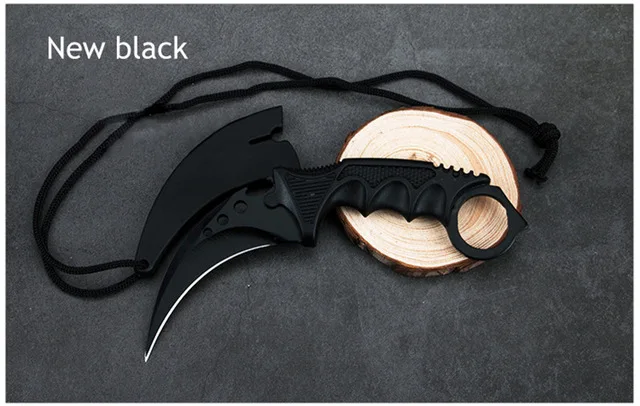 Небесно-голубой Karambit csgo игра коготь нож открытый коготь высокой твердости нож для выживания в дикой природе многофункциональный прямой нож - Цвет: Небесно-голубой