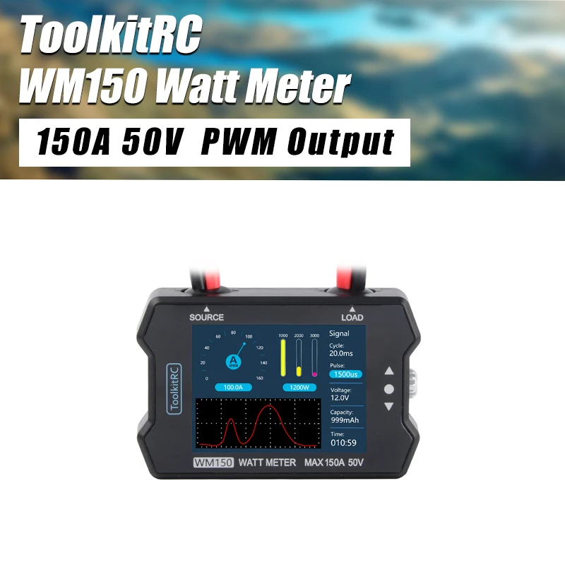 ToolkitRC WM150 Ватт метр 150A 50 в анализатор мощности тестер напряжения тока ЖК дисплей