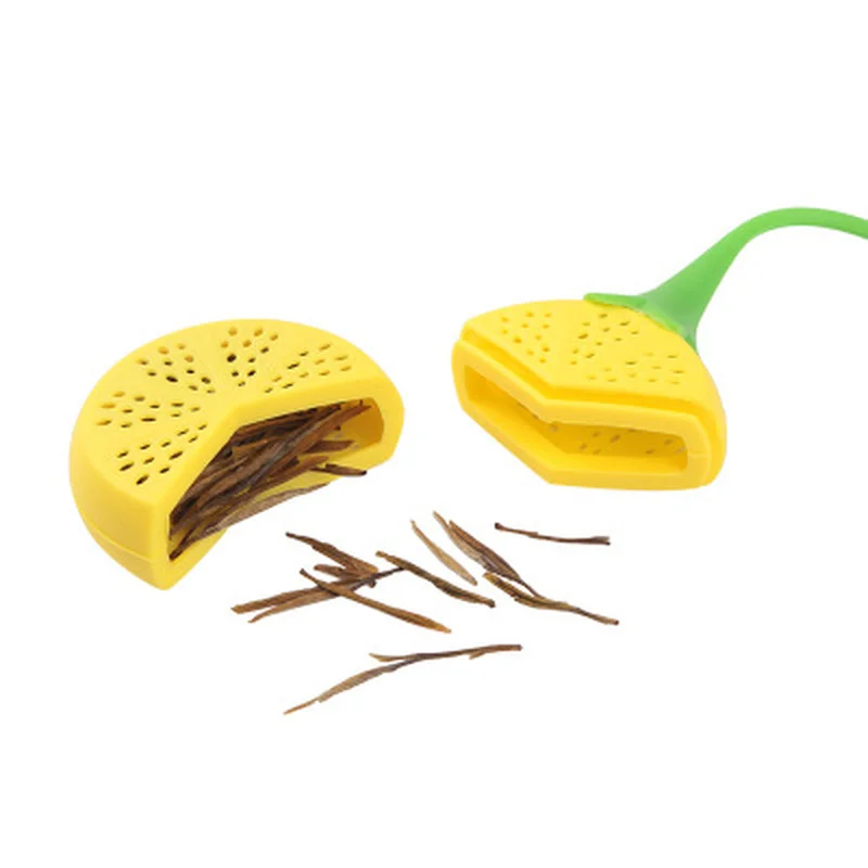 

1pc Silicone Lemon Tea Leaf Strainer Loose Herbal Spice Infuser Filter Diffuser Bar Tools Tea Brewing Device Kitchen Accessories