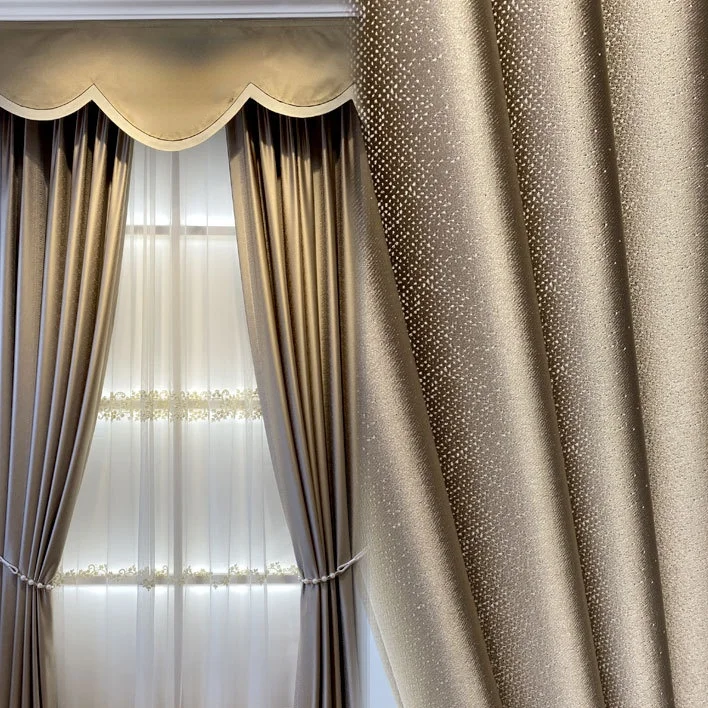 

Nordic Simple Light Luxurious Beautiful High-quality Modern Curtain Shading Customization Curtain for Living Dining Room Bedroom