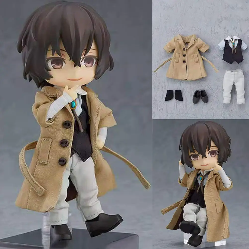 

Anime BUNGO STRAY DOGS Dazai Osamu Nakahara Chuuya Real Clothes PVC Active Figure Toy Statue Collection Model Doll Children Gift