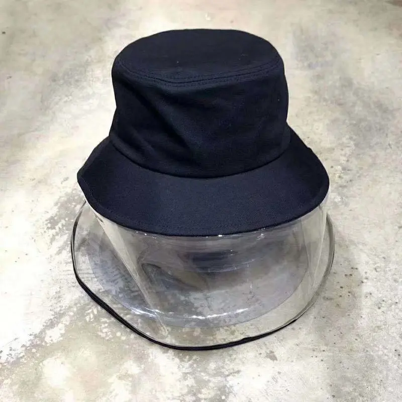 

2020 Prevent spittle Berets Hat Anti-dust PVC cover Sun Cap Men Women leisure Bucket Hat fishermen Hat