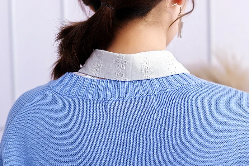 

Women Floral Hollow Out Fake Collar Chiffon Detachable Lapel Choker Necklace False Collar Blouses Removable Half Shirt Blouse