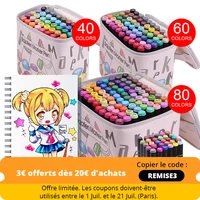 406080 colours graphic drawing painting alcohol dual tip art marker pens sketch markers for adult coloring book illustration