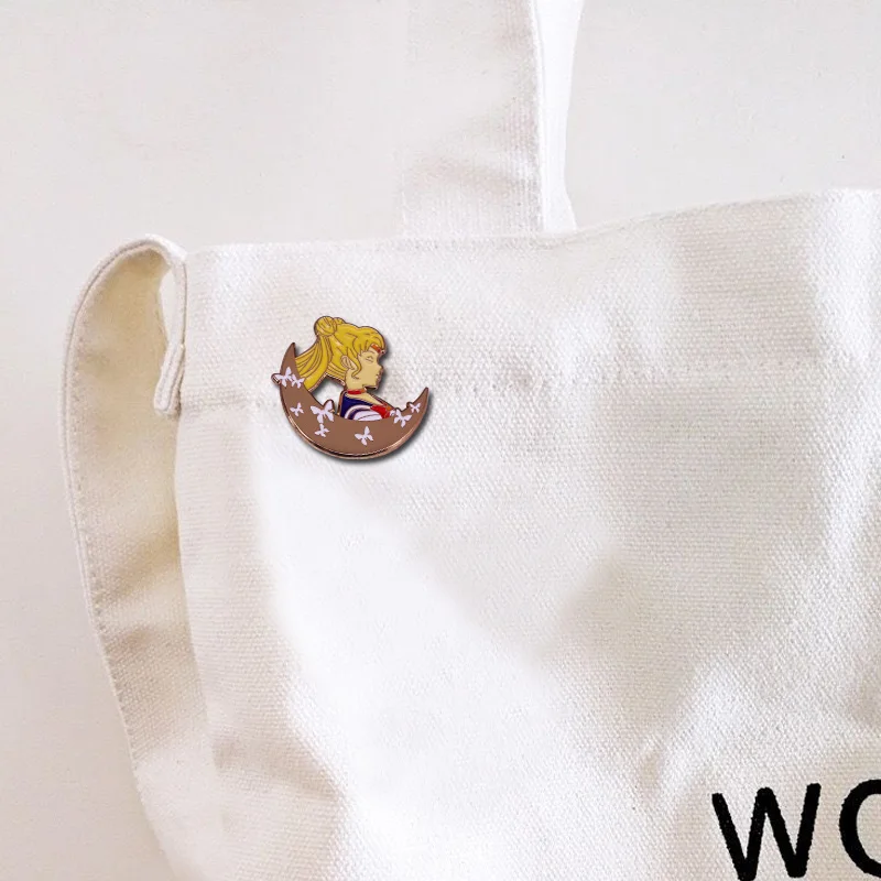 Хорошенький оберег моряк Лунная брошь Луна фильмы значок Усаги эмали штырь