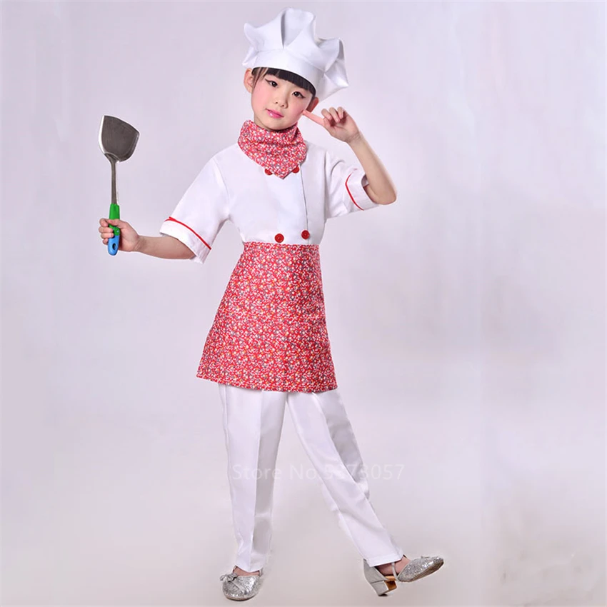 Униформа шеф-повара Csotume для детей мужские комбинезоны работы школьная шляпа