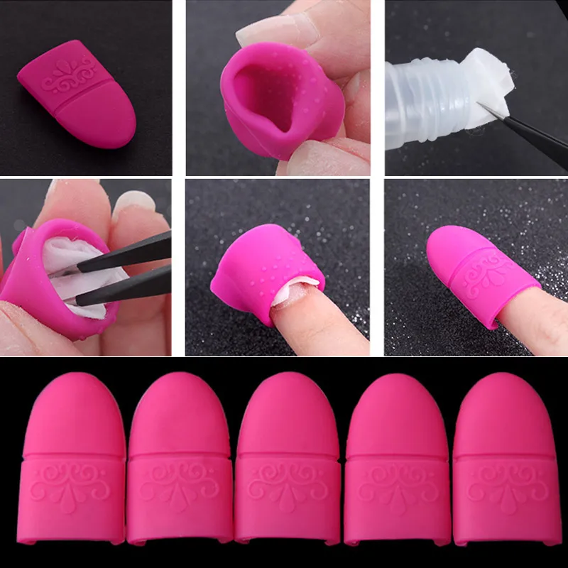Хит продаж 5 шт. для дизайна ногтей отмачиваемый колпачок зажим эластичные