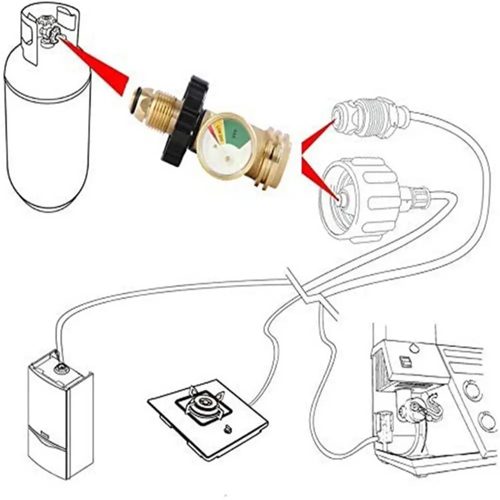 Датчик уровня пропана в баке индикатор утечки измеритель давления газа для