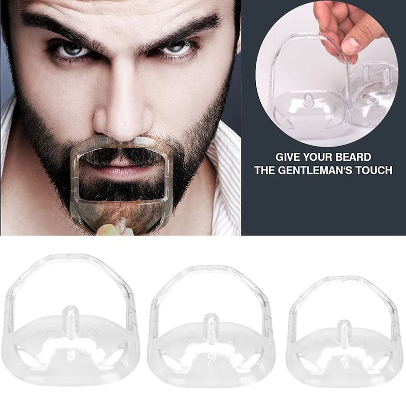 

5pcs/set Mens Tool Transparent Plastic Template Guide Design Mustache Beard Goatee Shaving Shaper Style Shaving Brush Beard Kit