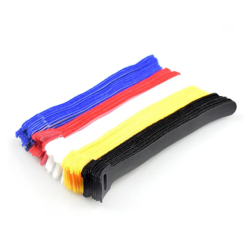 20 шт. черный белый синий желтый красный кабельные стяжки крюк и петля Magic